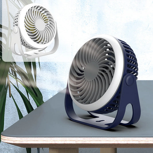 Bedside Fans Mini Fan Outdoor Portable Desktop Fan with Night Light High Wind Silent Charging Small Fan Portable Fans Small Fans Table Fans Fans Blue