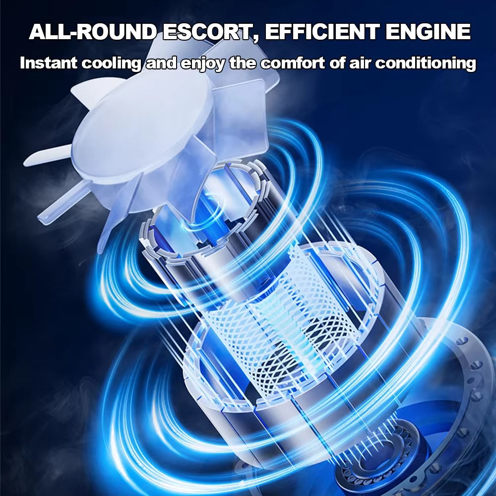 Waist Clip Fan Portable Mini Hanging Neck Fans USB Rechargeable Fans Small Outdoor Camping Waist Fans Power Bank with Flashlight