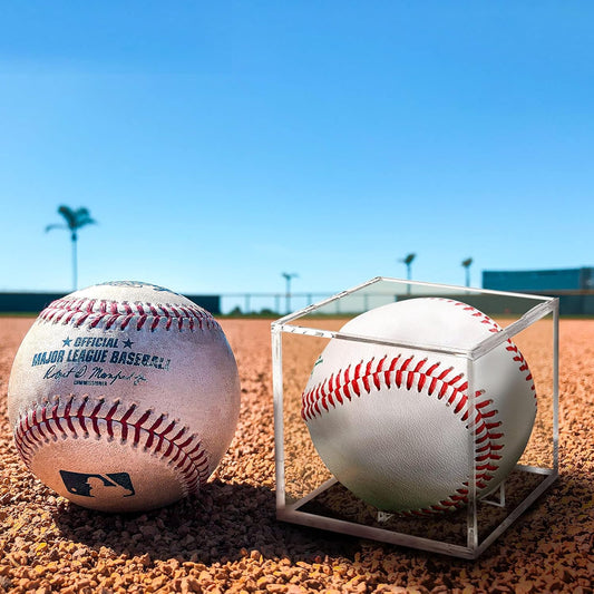 8 Pack Baseball Display Case, UV Protected Acrylic Boxes for Display,Clear Display Case Baseball Cube Memorabilia Showcase Autograph Ball Protector