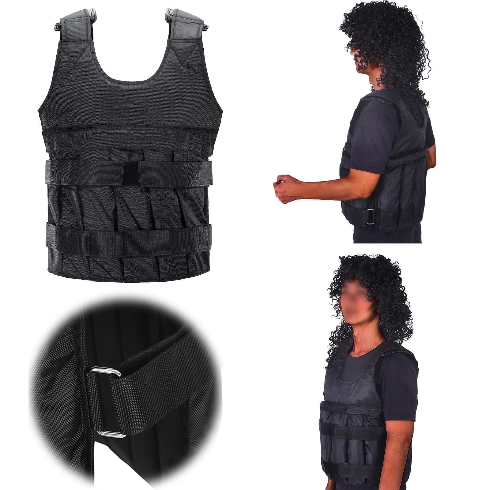 Exercise Weighted Vest for Women and Men Adjustable Weight 20Kg Sports Training Fitness Vest Running Training Slow Running Walking !
