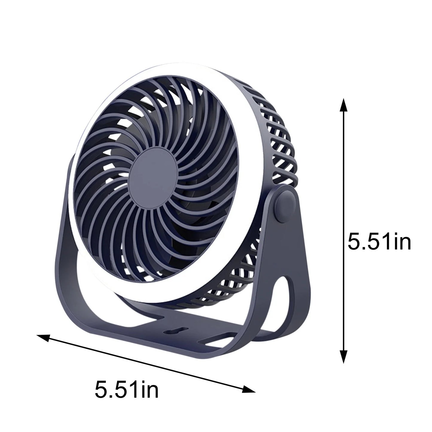 Bedside Fans Mini Fan Outdoor Portable Desktop Fan with Night Light High Wind Silent Charging Small Fan Portable Fans Small Fans Table Fans Fans Blue