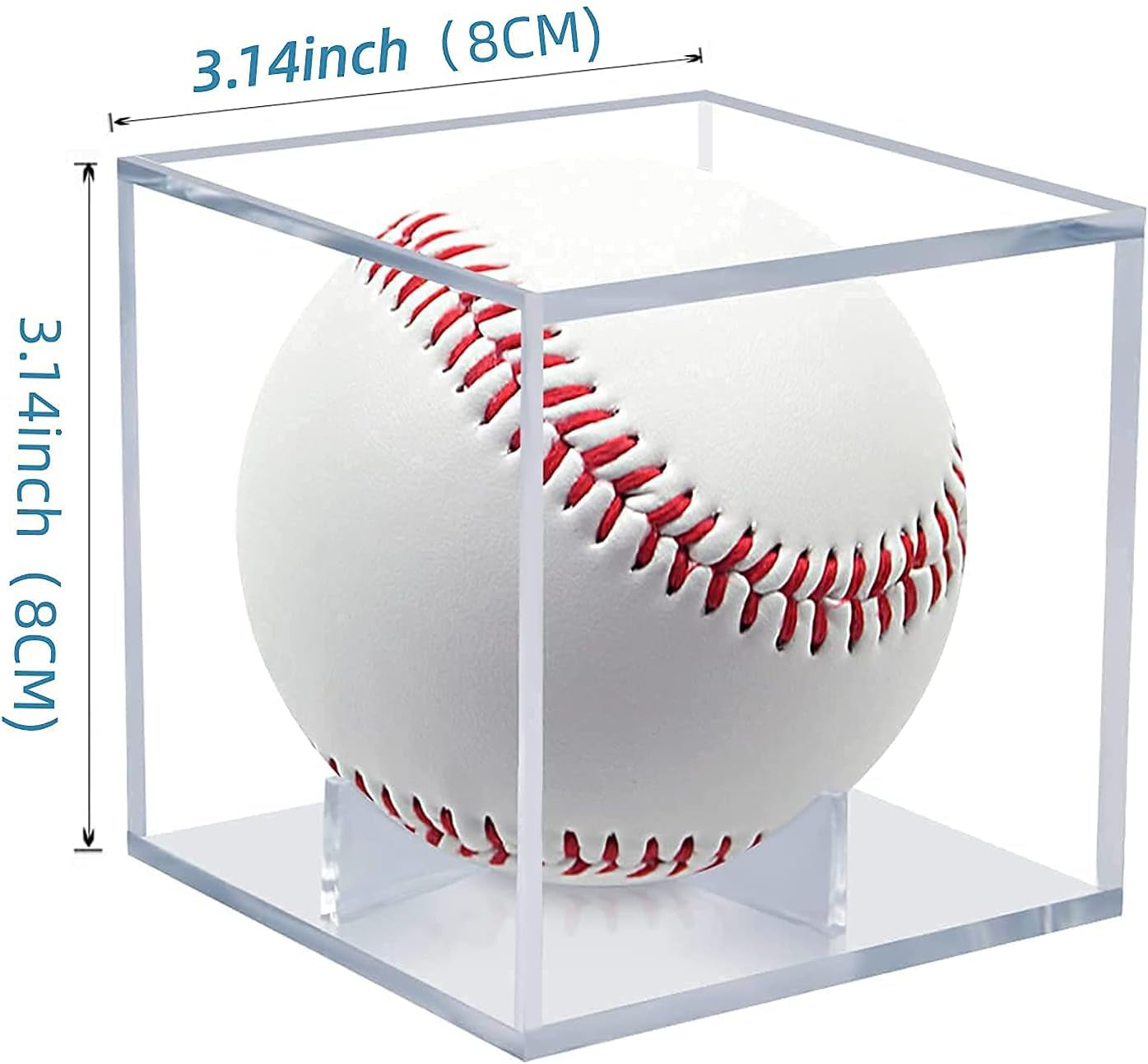 8 Pack Baseball Display Case, UV Protected Acrylic Boxes for Display,Clear Display Case Baseball Cube Memorabilia Showcase Autograph Ball Protector