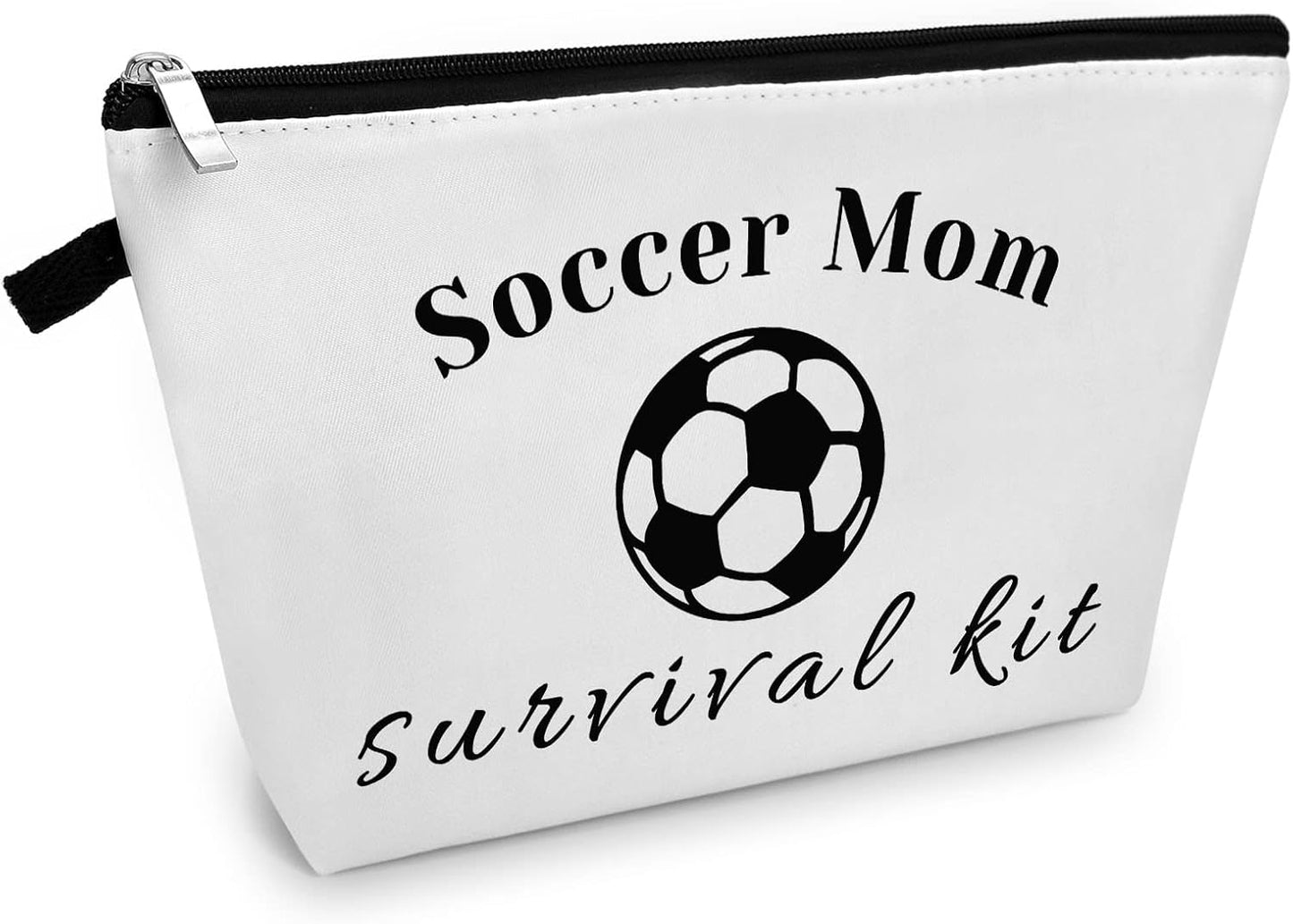 Soccer Mom Gift Makeup Bag Soccer Lover Gift for Women Mothers Day Gift Soccer Player Gift for Mom Thank You Gifts for Soccer Coach Cosmetic Bag Birthday Christmas Gift Travel Cosmetic Pouch
